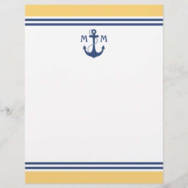 Monogramme marine jaune (Devant)
