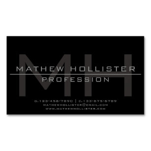 Monogramme masculin, aimant Carte de visite