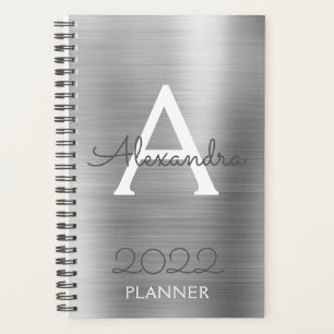 Monogramme métallique argenté 2022 moderne