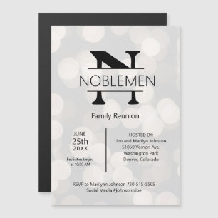 Monogramme minimal de la réunion de la famille mag