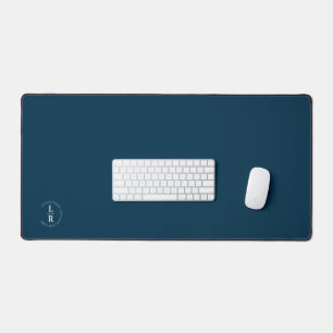 Monogramme, minimaliste bleu foncé