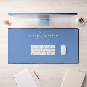 Monogramme minimaliste bleu poussiéreux