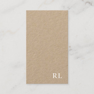 Monogramme minimaliste Carte de visite Kraft