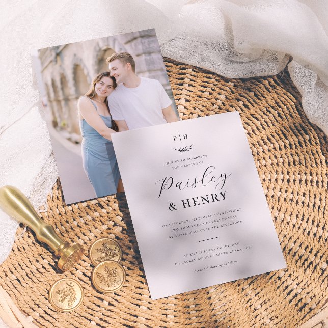 Monogramme minimaliste Élégant budget Mariage phot (Créateur téléchargé)