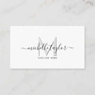 Monogramme minimaliste moderne Carte de visite sim