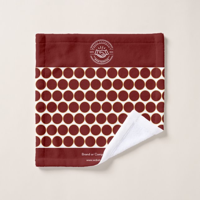 Monogramme minimaliste moderne classique Maroon él (Gant de toilette)
