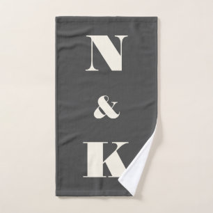 Monogramme minimaliste moderne en couple noir et b