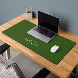 Monogramme minimaliste Moss Green Two Border écrit