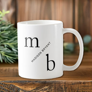 Monogramme minimaliste Mug simple