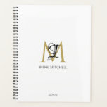 Monogramme minimaliste noir blanc or Nom moderne<br><div class="desc">Ce design en or noir et blanc,  simple,  élégant et élégant,  présente votre nom personnalisé et monogramme dans une topographie tendance et élégante. Cet article peut être et un excellent cadeau pour vous,  votre famille et vos amis.</div>
