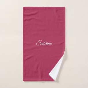 Monogramme minimaliste rose cerise rose