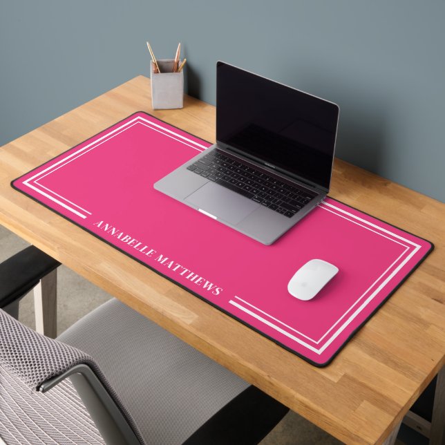 Monogramme Minimaliste Rose Chaud (Bureau 2)