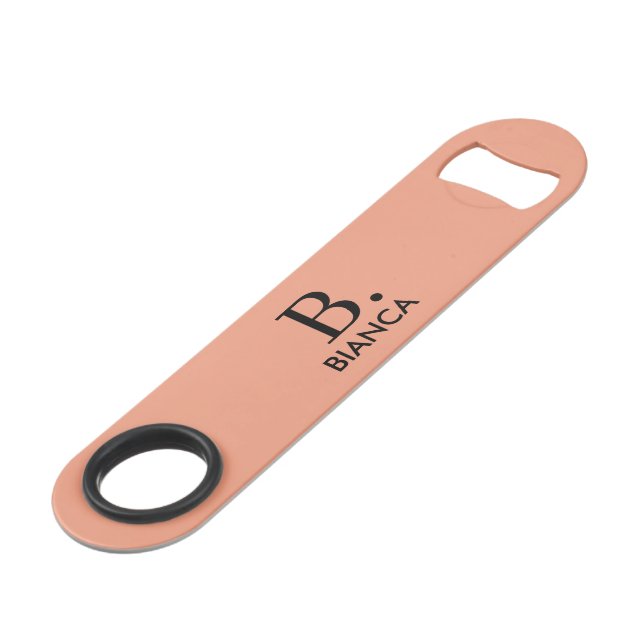 monogramme minimaliste rose corail simple (Devant angulaire)