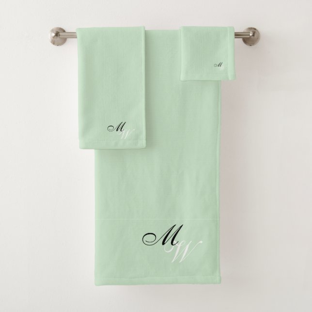 Monogramme Mint vert couleur (En situation)