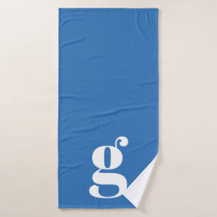Monogramme minuscule gras et oversize bleu personn