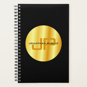 Monogramme Modèle d'or noir élégant moderne