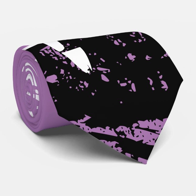 monogramme moderne avec cravate violette "p" initi (Roulé)