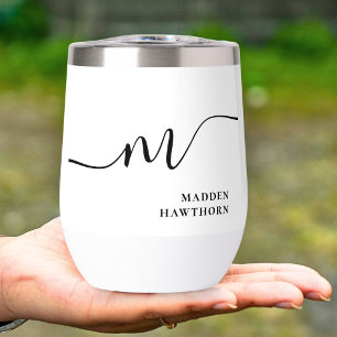 Monogramme moderne Calligraphie noir blanc