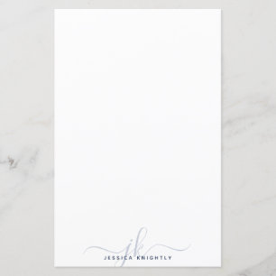 Monogramme moderne élégant Initiales Marine Bleu M