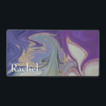 Monogramme moderne en marbre vert et or<br><div class="desc">Ce beau tapis de bureau est orné d'arrière - plan en marbre violet,  vert,  gris lavande et doré tourbillon. Simple et élégant. Ajoutez un nom pour le rendre vraiment personnel. Fait un grand cadeau. Créé par Simply Farmhouse Press.</div>