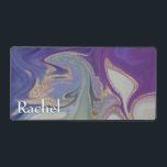 Monogramme moderne en marbre vert et or<br><div class="desc">Ce beau tapis de bureau est orné d'arrière - plan en marbre violet,  vert,  gris lavande et doré tourbillon. Simple et élégant. Ajoutez un nom pour le rendre vraiment personnel. Fait un grand cadeau. Créé par Simply Farmhouse Press.</div>