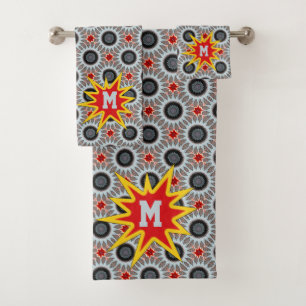 Monogramme moderne Gras Starburts