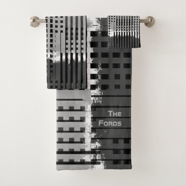 Monogramme Moderne Gris de luxe Abstrait (En situation)