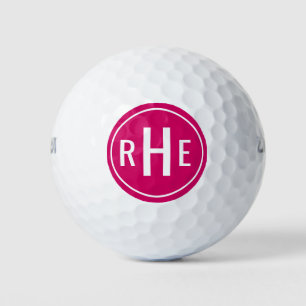Monogramme moderne Hot rose balles de golf