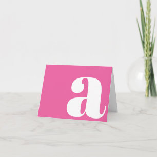 Monogramme Moderne Initiale Lettre Rose Chaud Colo
