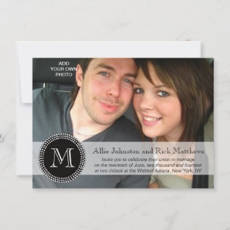 Monogramme moderne - Invitations de mariage photo