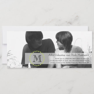 Monogramme moderne Invitations de mariage photo no
