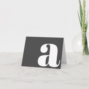 Monogramme Moderne Lettre Initiale Classique Noir 