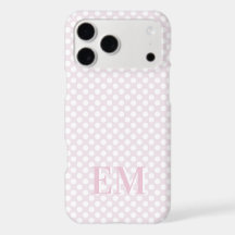 Monogramme Moderne Marque de Points de Polka Rose 