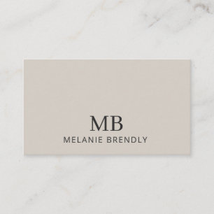 Monogramme moderne minimaliste Carte de visite bro