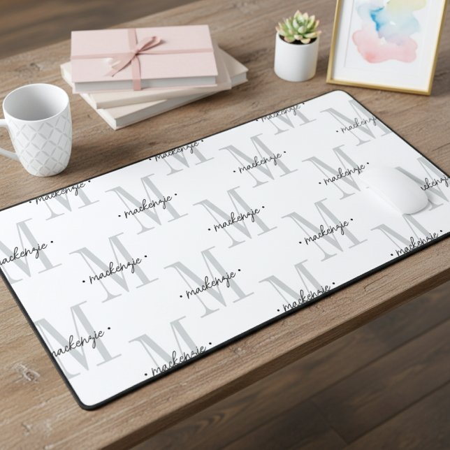 Monogramme Moderne Minimaliste Noir Blanc (Créateur téléchargé)