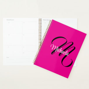 Monogramme moderne minimaliste nom initial rose ch