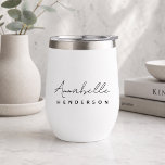 Monogramme | Moderne Minimaliste Propre Simple Bla<br><div class="desc">Un design de monogramme personnalisé simple et élégant avec une typographie manuscrite moderne minimaliste associée à une typographie bloc en noir sur un fond blanc simple. Le nom du monogramme peut être facilement personnalisé pour créer un design aussi unique que vous l'êtes ! Le cadeau ou l'accessoire parfaitement personnel pour...</div>