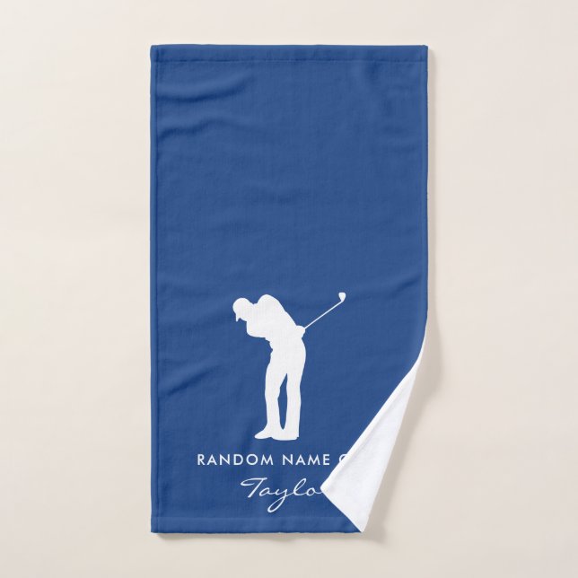 Monogramme Moderne Nom du Club de Golf Personnalis (Serviette à main)
