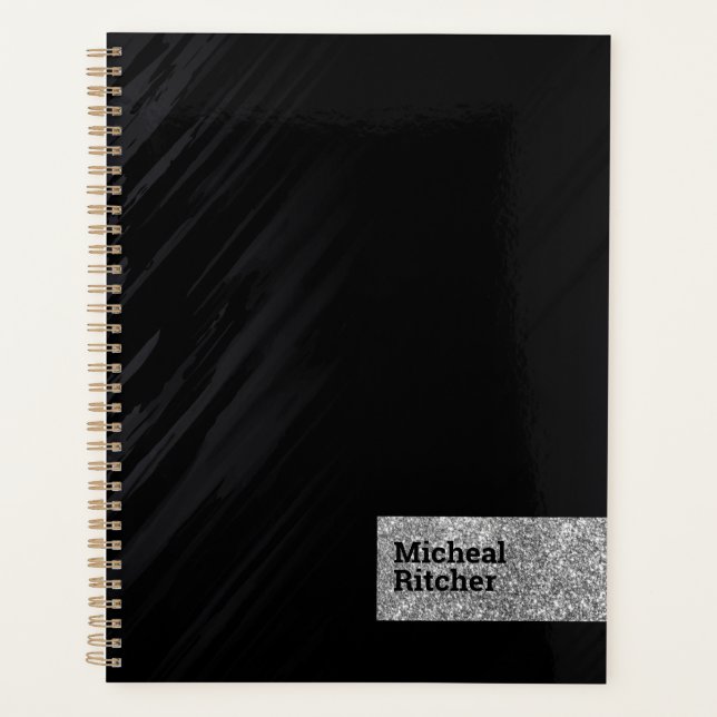 Monogramme Moderne personnalisé Parties scintillan (Devant)