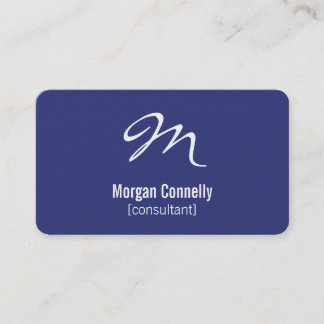 Monogramme moderne Simple Carte de visite bleu per