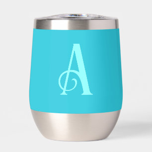 Monogramme Moderne Simple Turquoise