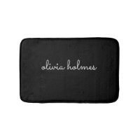 monogramme moderne | Tapis de bain moderne en noir