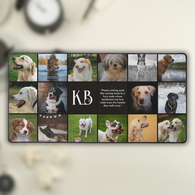 Monogramme moderne Unique 16 Photo Collage (Créateur téléchargé)