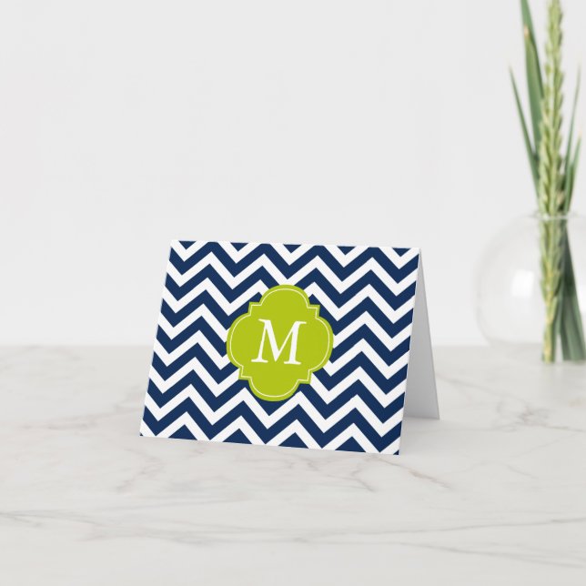 Monogramme Motif des Zigzags bleus et verts (Devant)