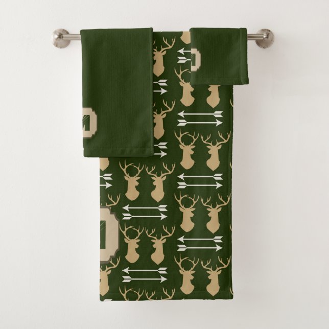 Monogramme Motif Green Deer Arrow (En situation)