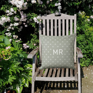 Monogramme Motif moderne   Coussin extérieur perso