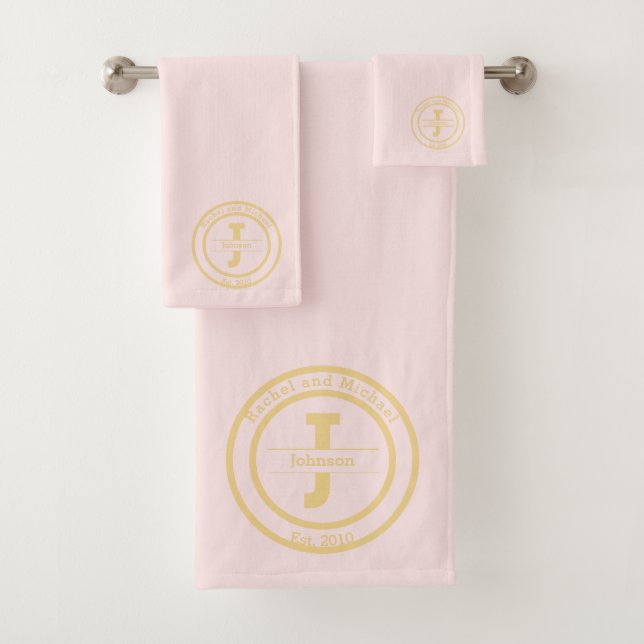 Monogramme Neutral Blush Pink Élégant Minimaliste (En situation)