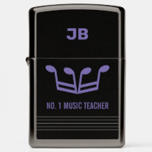 Monogrammé No 1 Professeur de musique Zippo Lighte