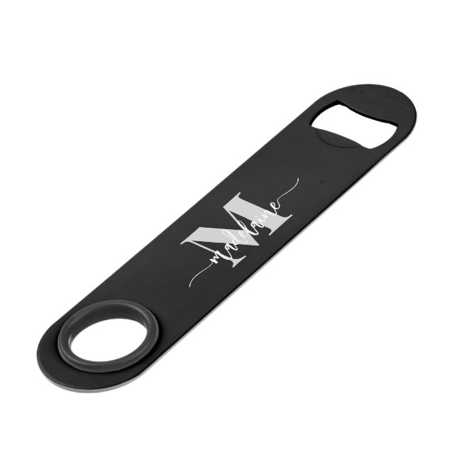 Monogramme noir blanc argent personnel (Devant angulaire)