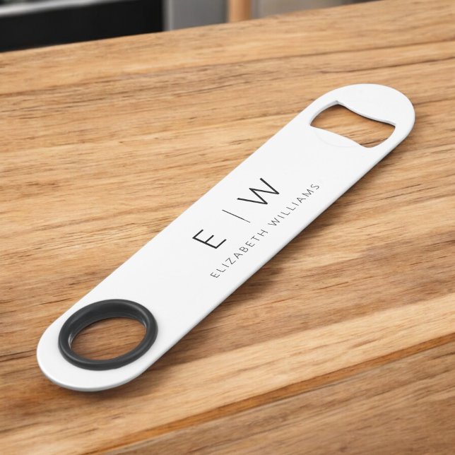 Monogramme noir blanc moderne minimaliste élégant (Créateur téléchargé)